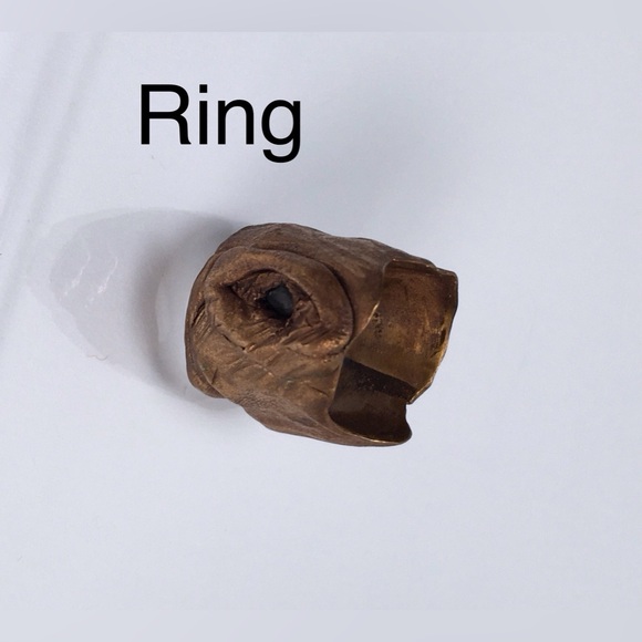 Copper Bronze Tones Fish Like Ring Size 6 Pinky Ring ? - Picture 2 of 8